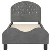 vidaXL Toddler Bed Frame with Headboard Dark Grey 70 x 140 cm Velvet