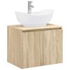 vidaXL Bathroom Furniture Set Sonoma Oak Engineered Wood