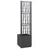 vidaXL Garden Planter Anthracite 36 x 36 x 140 cm Polypropylene