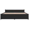 vidaXL Bed Frame without Mattress Black Solid Wood 150x200 cm King Size King Size