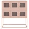vidaXL Sideboard Pink 100.5x39x107 cm Cold-rolled Steel
