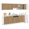 vidaXL 11 Piece Kitchen Cabinet Set Lyon Artisan Oak Engineered Wood