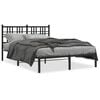 vidaXL Metal Bed Frame without Mattress with Headboard Black 120x190cm
