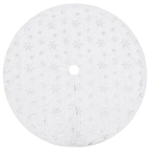 vidaXL Luxury Christmas Tree Skirt White 150 cm Faux Fur