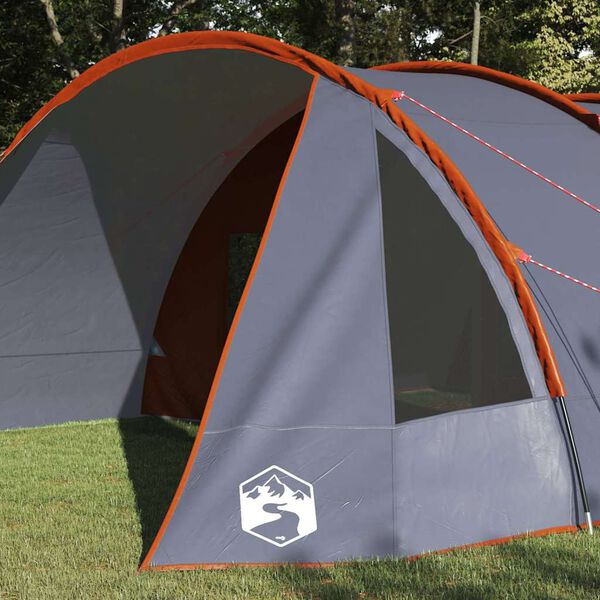vidaXL Tunnel Tent with Roof Grey and Orange 890 x 470 x 220 cm