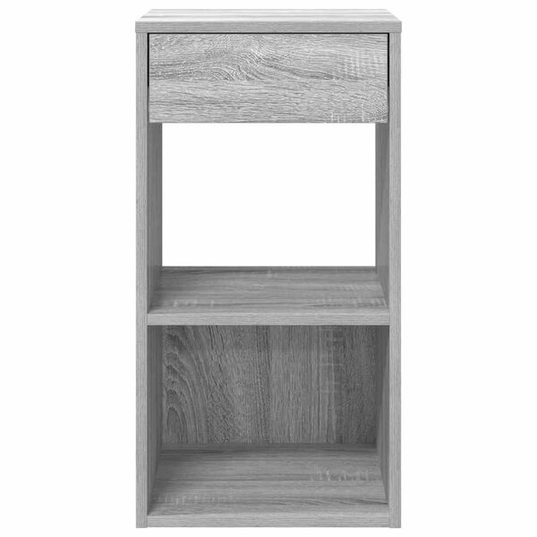 vidaXL Bedside Cabinet with Drawer Grey Sonoma 35x34x66.5 cm
