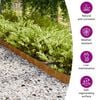 vidaXL Lawn Edgings 50 pcs 10x103 cm Flexible Corten steel