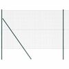 vidaXL Welded Wire Fence Ground Fix 50 x 1.5 m PVC-Coated Steel Green