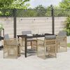 vidaXL Garden Dining Set 5 pcs Beige Powder-Coated Steel