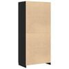 vidaXL Wardrobe with Door Black Oak 90 x 52 x 200 cm Engineered Wood
