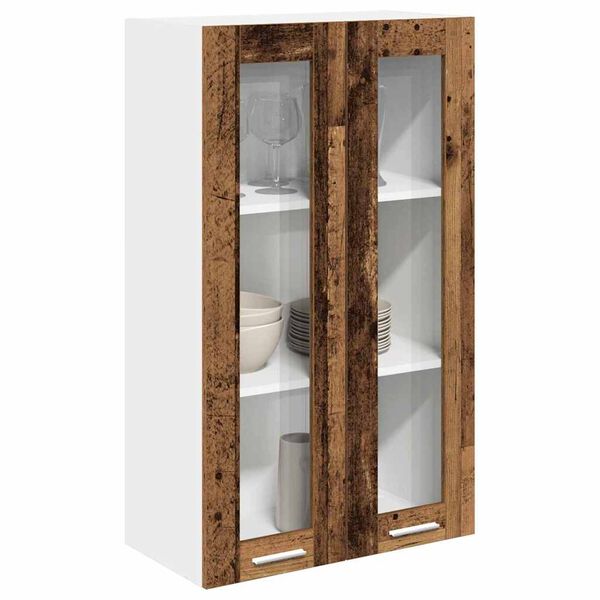 vidaXL Hanging Cabinet Old Wood 60 x 31 x 100 cm Engineered Wood