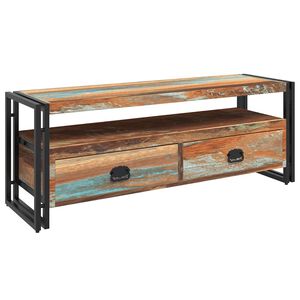 vidaXL TV Cabinet | Multicolour | Solid reclaimed wood, Steel | Medium