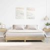 vidaXL Bed Frame No Mattress Sonoma Oak 200x200 cm Engineered Wood
