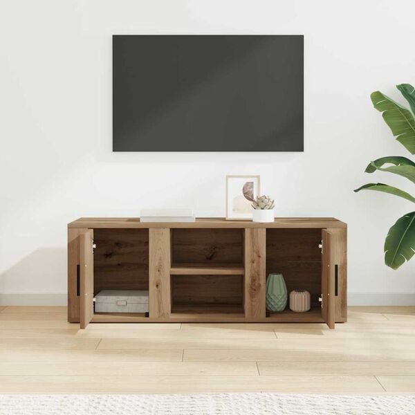 vidaXL TV Cabinet Artisan Oak 100 x 31.5 x 35 cm Engineered Wood