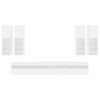 vidaXL 7 Piece TV Wall Cabinet Set with LED Lights White