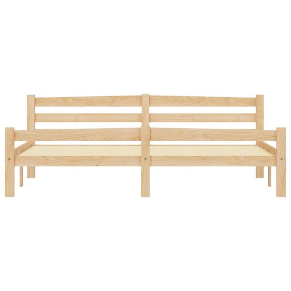 vidaXL Bed Frame without Mattress Solid Pinewood 180x200 cm Super King