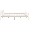 vidaXL Bed Frame without Mattress White Solid Wood King Size
