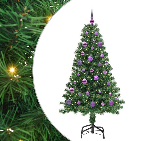 vidaXL Artificial Christmas Tree with 150 LEDs with Stand Green 150 cm