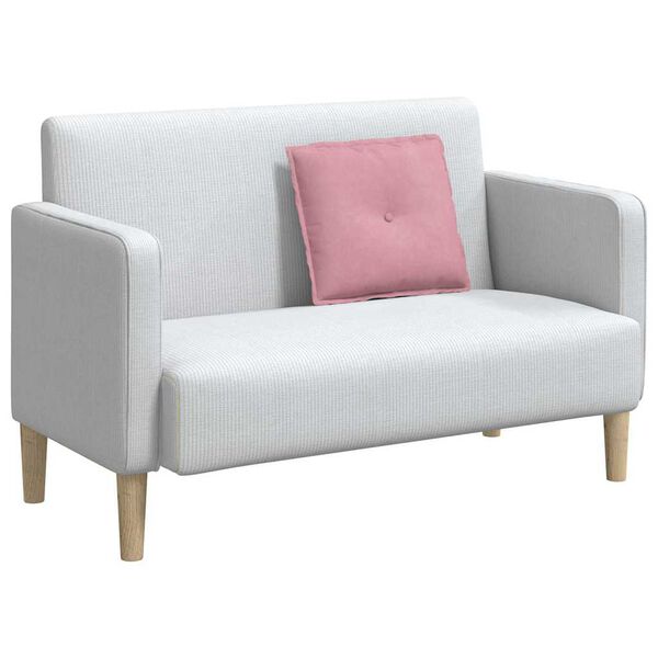 vidaXL Back Pillow Pink 50 x 45 cm Corduroy Fabric