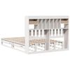 vidaXL Bookcase Bed without Mattress White 150x200 cm King Size Solid Wood Pine