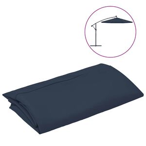 vidaXL Replacement Fabric for Cantilever Umbrella Blue 300 cm