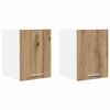 vidaXL Hanging Cabinet 2 pcs Artisan Oak and White Engineered Wood