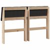 vidaXL Upholstered Headboard Taupe 120 cm Solid Pine Wood