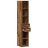 vidaXL Bookcase with Drawer Old Wood 30 x 42.4 x 185.2 cm
