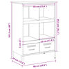 vidaXL Highboard Pink 68x39x101.5 cm Steel