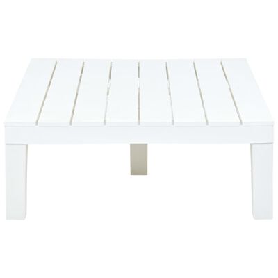 vidaXL Garden Table White 78x78x31 cm Plastic