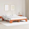vidaXL Bed Frame Wax Brown 200 x 200 cm Solid Pine Wood