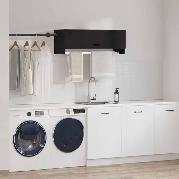 vidaXL Wardrobe Black Oak 100 x 32.5 x 35 cm Engineered Wood