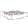 vidaXL Bed Frame without Mattress Black 200x200 cm