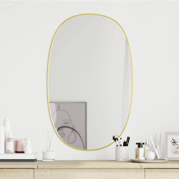vidaXL Wall Mirror Gold 70x45 cm