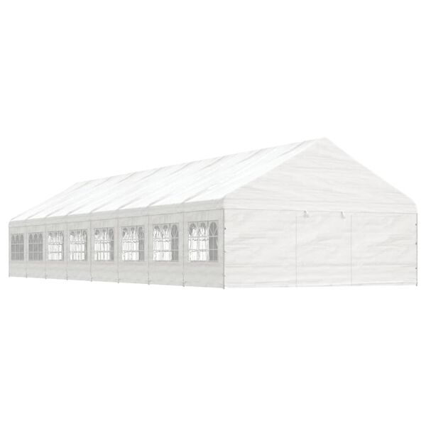 vidaXL Gazebo with Roof White 17.84x5.88x3.75 m Polyethylene