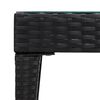 vidaXL Side Table Black 50x50x38 cm Poly Rattan and Tempered Glass