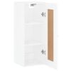 vidaXL Wall Mounted Cabinet High Gloss White 34.5x34x90 cm Engineered Wood