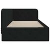 vidaXL Corner Bed Frame with Headboard Black 100 x 200 cm Fabric