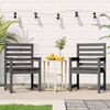 vidaXL Garden Chairs 2 pcs Grey 60x48x91 cm Solid Wood Pine