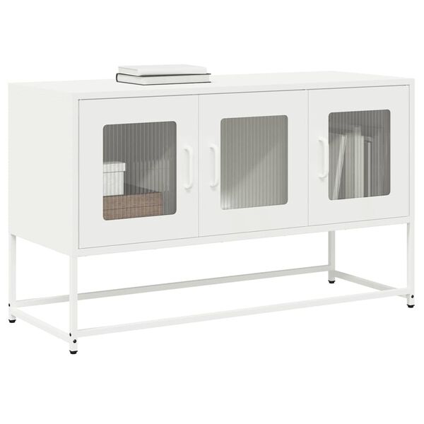 vidaXL TV Cabinet White 100.5x39x60.5 cm Cold-rolled Steel