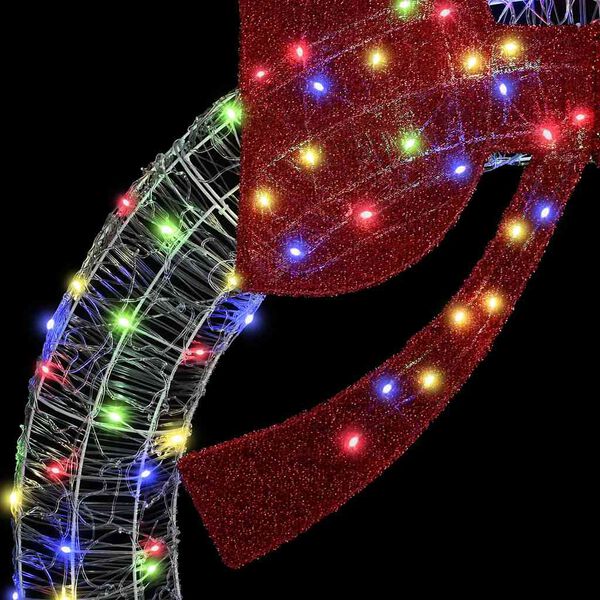 vidaXL Wreath with 150 LEDs Multicolour 120 cm Acrylic