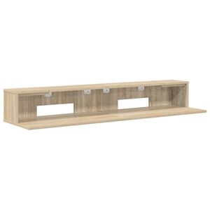 vidaXL Studio Desk Sonoma Oak 130 x 36 x 19.5 cm Engineered Wood