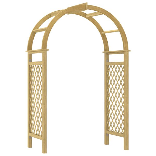 vidaXL Arch with Trellis 141x97x243 cm Impregnated Solid Wood Pine