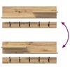 vidaXL Wall-Mounted Coat Rack with Shelf Artisan Oak 90 x 15 x 36 cm
