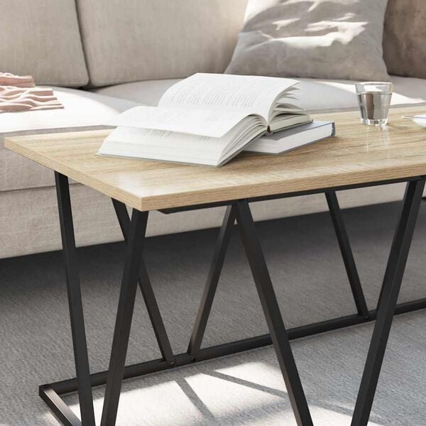 vidaXL Coffee Table Sonoma Oak 100 x 50 x 40 cm