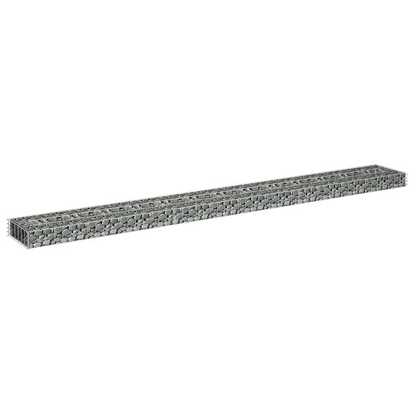 vidaXL Gabion Raised Bed Galvanised Steel 270x30x10 cm