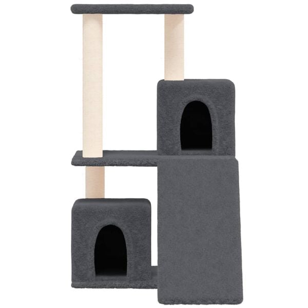 vidaXL Cat Tree with Sisal Scratching Posts Dark Grey 82 cm