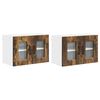 vidaXL Dishwasher Panel Kalmar 2 pcs Smoked Oak Engineered Wood