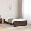 vidaXL Bed Frame without Mattress Brown Oak 90x190 cm Single Engineered Wood