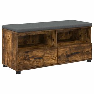 vidaXL Hall Bench Smoked Oak 100 x 38 x 46 cm